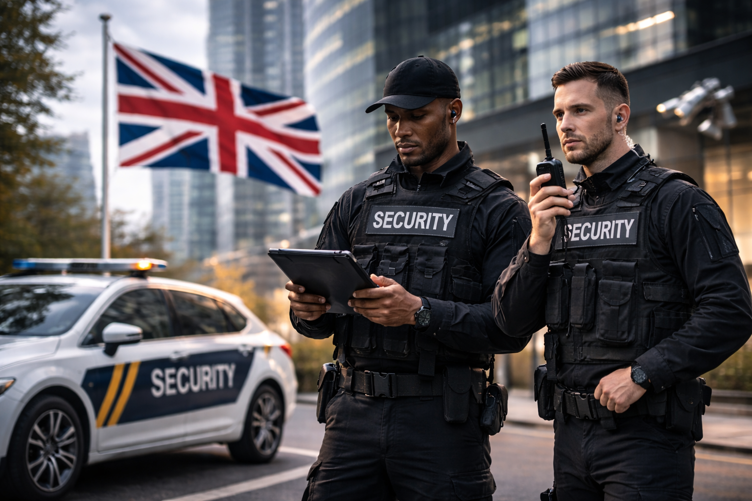 Map of the UK showing nationwide security and enforcement coverage